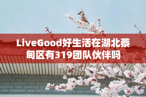 LiveGood好生活在湖北蔡甸区有319团队伙伴吗