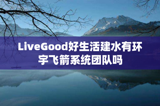 LiveGood好生活建水有环宇飞箭系统团队吗